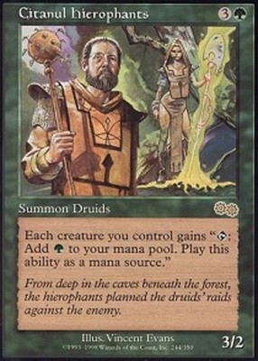 MTG Citanul Hierophants, Urza's Saga, Heavily Played, English
