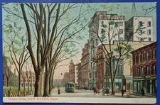 New Haven,  CT. Chapel Street  - 1910s Postcard