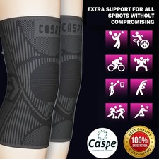 Knee Sleeve Compression Brace Support For Sport Joint Pain Arthritis Relief 2Pcs