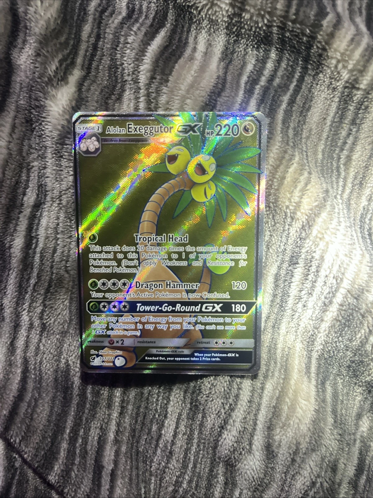 Pokemon TCG Alolan Exeggutor GX 107/111 Crimson Invasion Ultra Rare Full Art 🔥