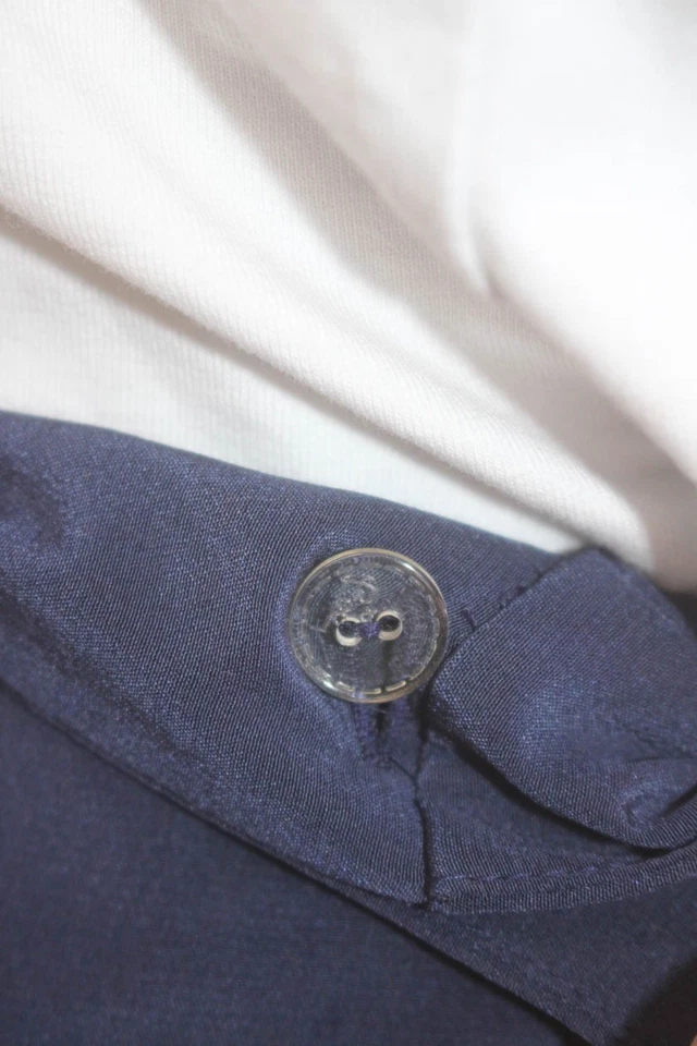 Falda envolvente alta-baja sin forro línea A de seda azul marino talla 0 Lilly Pulitzer para mujer Foto 4 de 4