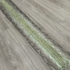 Green center Big Genuine Python Snakeskin Leather real hide snake skin Jumbo 289