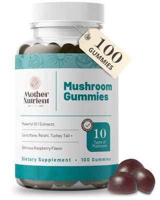 Mother Nutrient Mushroom Supplement Gummies Pure Extract Multi Mushrooms Supp...