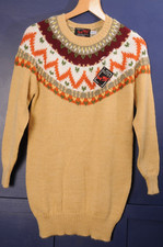 Vintage Retro  Icelandic Nordic STYLE Jumper M Tigi-Wear new old stock  1970's