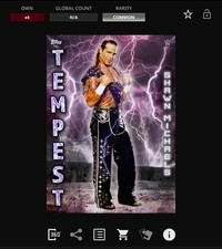 VIDEOGAME Topps WWE Slam 16 - TEMPEST Purple - SHAWN MICHAELS