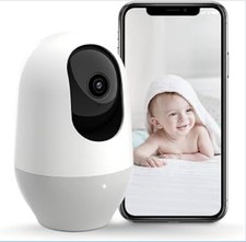 Nooie Baby Monitor, WiFi Pet Camera Indoor, 360-degree IP Camera, 1080P Home