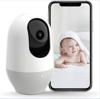 Nooie Baby Monitor, WiFi Pet Camera Indoor, 360-degree IP Camera, 1080P Home