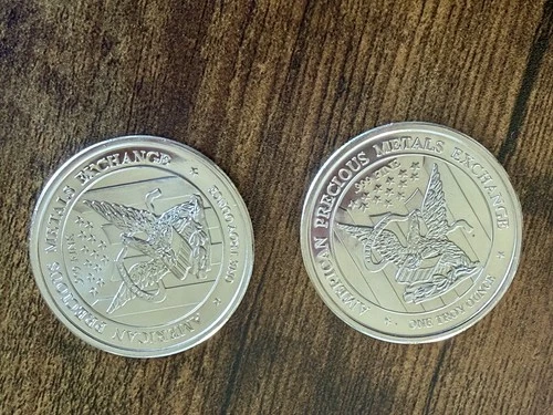 (2) Apmex 1 Oz Silver Rounds .999 Fine