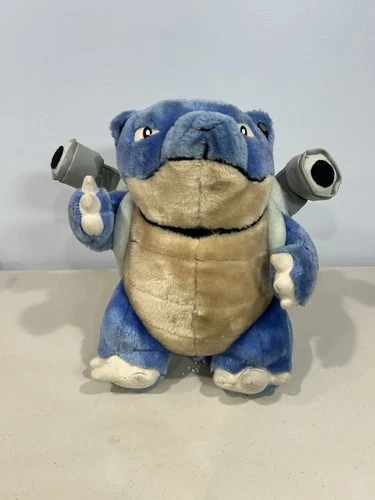Blastoise Play By Play Vintage Plush Pokemon 1999 Nintendo 13”.  Poor Condition