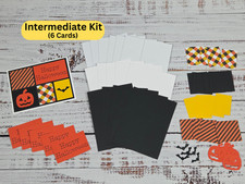 Happy Halloween Quilt Greeting Card Kit #29 [DIY Craft Kit, 6 Cards, Plaid]