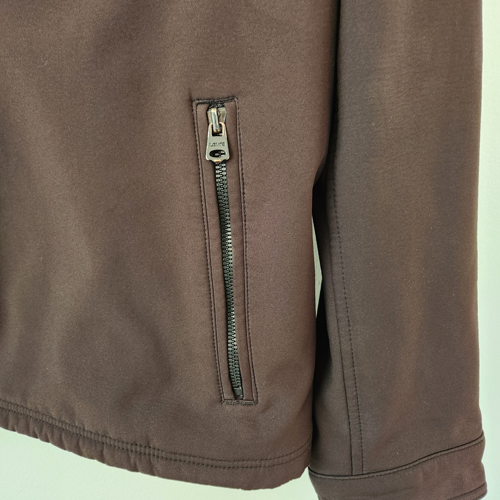 Levi’s Soft Shell Jacket Men L Full Zip Black Sta… - image 4