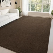 Modern Area Rugs for Living Room Bedroom, 4x6 Brown Thickened Memory-Foam 