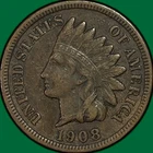 1908-S Indian Head Cent Choice Extremely Fine XF+ Coin #40323