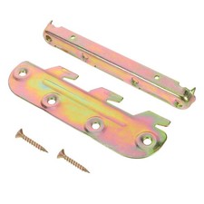 4 Sets Bed Rail Fittings Wooden Frame Connectors Footboards Brackets Hinge Kit