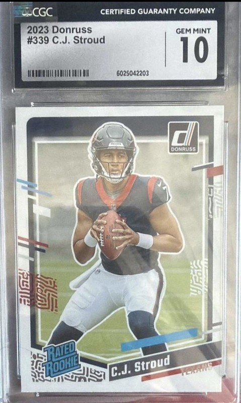 2023 Panini Donruss C.J. Stroud Rated Rookie RC #339 Texans CGC 10