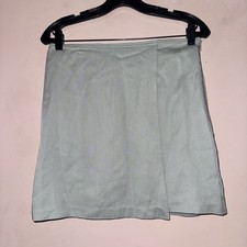 Abercrombie Fitch Light Green Wrap Front Soft Feel Mini Skirt Size M NWT