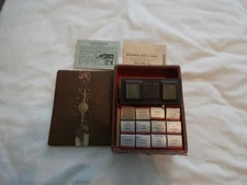 VINTAGE TRU VUE BAKELITE FILM VIEWER W/ 12 FILMS IN ORIGINAL BOX W/ DIRECTIONS