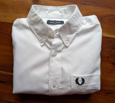 Original Fred Perry Herren Hemd Business weiß Gr. M