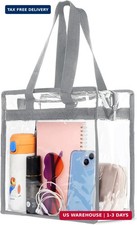 Hoiny Clear Bag for Stadium Events Approved, 12x6x12 Large Transparent Tote