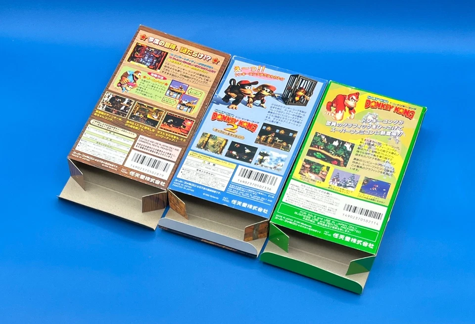 Lot 4 super donkey kong 1 2 3 + Guide BooK 3box  SNES super famicom Japanese - Image 3 of 4
