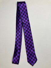 Fashion Mens Formal Necktie 56"Lx2"W Purple / Black Neck Tie