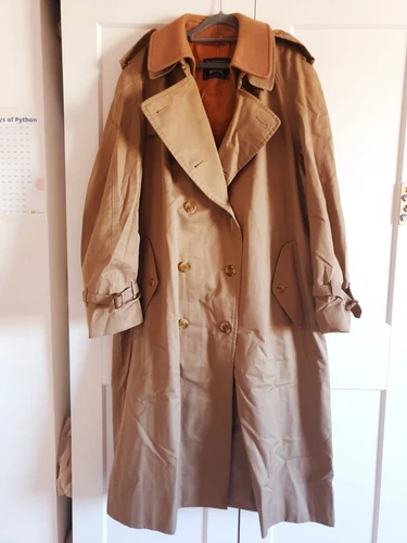 Burberry trench uomo vintage beige cotone MAC CON fodera lana UK 56 XLarge
