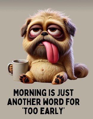 Lustiger süßer Hund Guten Morgen Kühlschrankmagnet Neuheit Küche Humor Geschenk Hundeliebhaber
