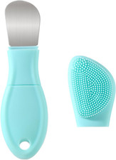 Blackhead Remover Tool,Silicone Face Scrubber, 2 in 1 Nose Scraper for Deep Clea