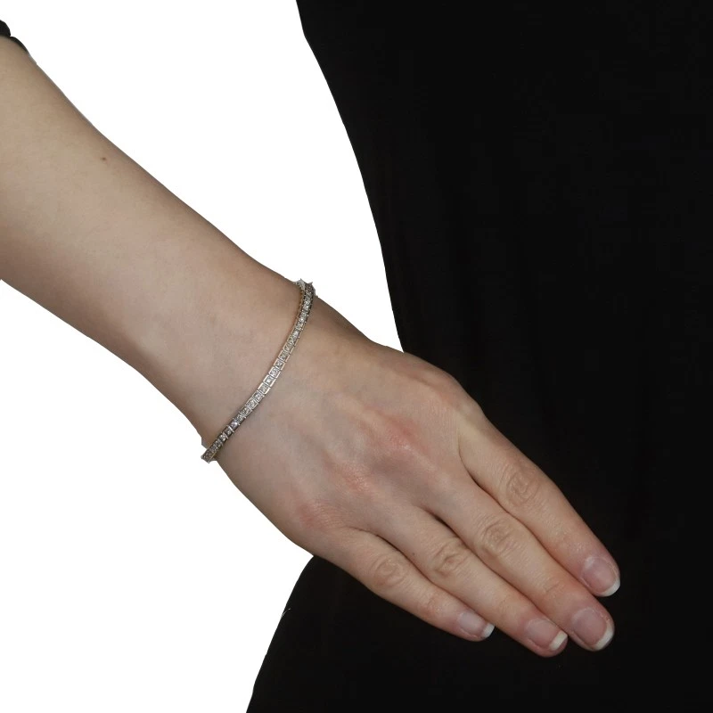 Brazalete Tenis Oro Amarillo Diamante 7" - 14k Redondo Brillante 2.00ctw Foto 2 de 4