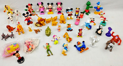 LOT OF DIFFERENT VINTAGE DISNEY & OTHER FIGURES PLUS MORE SOME MCDONALD'S TOYS