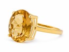 GENUINE  3.68 Cts YELLOW TOPAZ RING SOLID 10K GOLD - Free Appraisal Service -NWT — photo 4