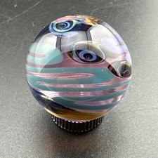Contemporary Handmade Art Glass Marble 1" Funky Surface Swirl Design Abstract