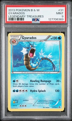 2013 POKEMON B&W LEGEND TREASURES #31 GYARADOS PSA 9
