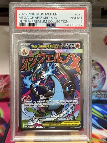 Mega Charizard X ex 023 Me: Mega Evolution Promo Holo PSA 8