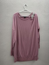 Express Womens Dress Size XL Purple Mauve Sweater Long Sleeve Open Shoulder