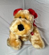 Dan Dee Plush Puppy Dog Heart Ribbon Bow Love Ears 12" Valentine's