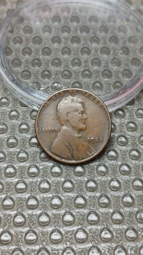 1924 D Lincoln Wheat Cent Penny Original F Fine                             D124