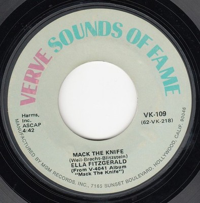 Ella Fitzgerald - Mack The Knife / Gone With The Wind (7'', Styrene)