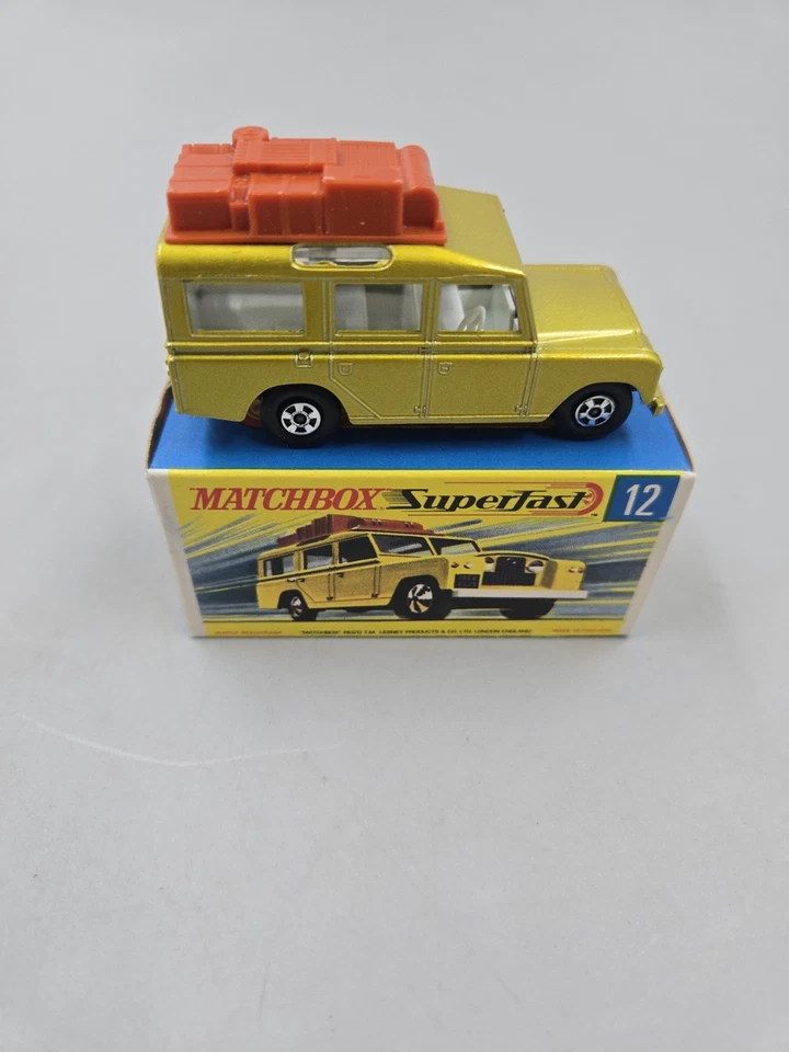 Vintage Matchbox Lesney #12 Superfast Sfari Land Rover With Original Box In Mint - Image 2 of 4