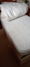 Single Foam Mattress Medium Firm Quilted White 190x90cm 15cm Thick