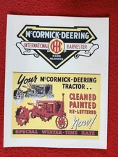 McCormick Deering Advertising Farm Advertising Tractor Advertising 
