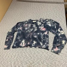 Lucky Brand tie-dye cropped sweatshirt in navy Size XS. SKU-A727