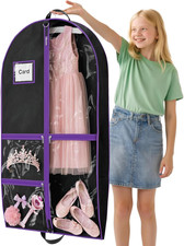 Dance Garment Bags with 3 Clear Zipper Pockets, Cheer Garment Bags for Cheerlead