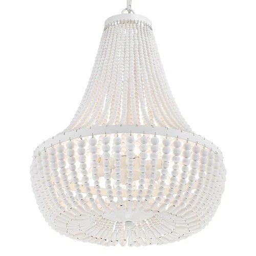 Crystorama Rylee 18 3/4" Wide Matte White 6-Light Chandelier - Picture 5 of 8