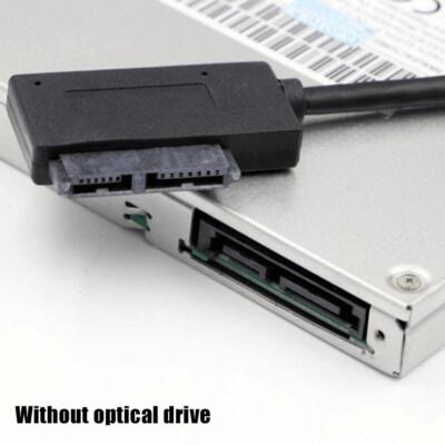 USB 2.0 to Slimline SATA 7+6 13pin Laptop DVD Optical Adapter Drive Best