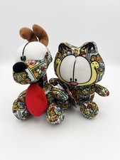 Nickelodeon 7  Garfield and Odie Comic Print Plush Set Cartoon 2022 Viacom