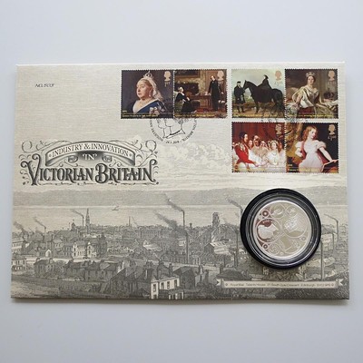 2019 Victorian Britain Silver £5 Coin Cover - UK First Day Cover Royal Mail
