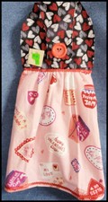 NEW Handmade Valentine's Day Hearts Candy Hanging Kitchen Hand Towel 3216