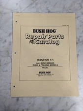 BUSH HOG ILLUSTRATED REPAIR PARTS LIST BOOK CATALOG MANUAL 6410 DISC BEDDER 1992