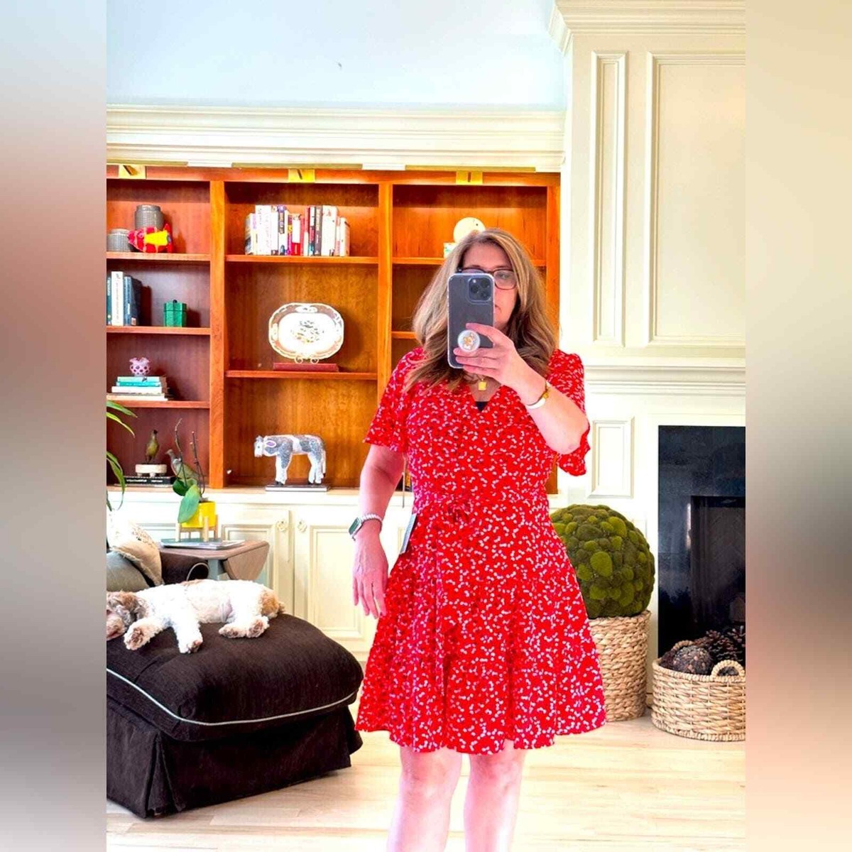 mesh dress women Adele Lace Trim Mesh Bodycon Mini Dress * Shop American Threads HOCO Red / L